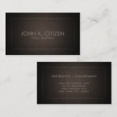 クラシックで薄いボーダーブラウンの名刺 名刺 (正面/裏面)