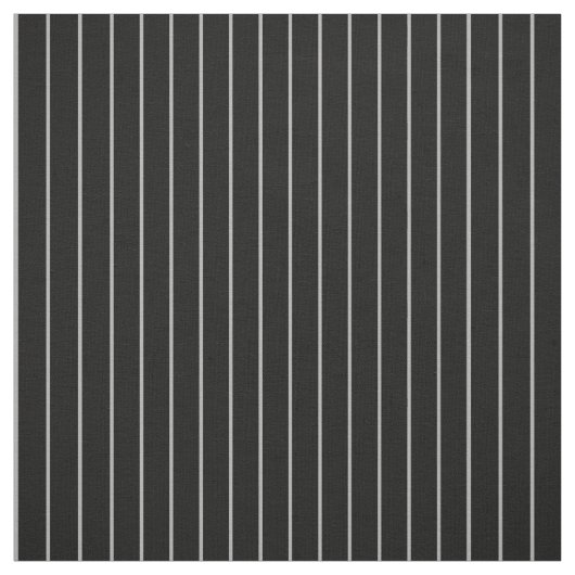 クラシックで薄い灰色の黒い細い縦縞の縞模様 ファブリック (見本)
