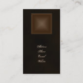 クラシックで豊富なチョコレート色の名刺 名刺 (裏面)