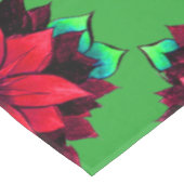 クラシックで赤いポインセチアのデザイン テーブルクロス (アングル)