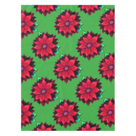 クラシックで赤いポインセチアのデザイン テーブルクロス