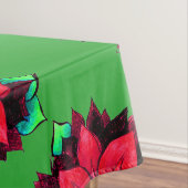 クラシックで赤いポインセチアのデザイン テーブルクロス (インサイチュ)