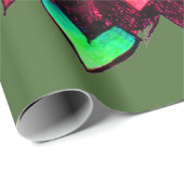 クラシックで赤いポインセチアの包装紙 ラッピングペーパー (ロールコーナー)