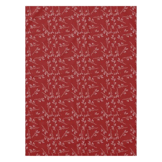 クラシックで赤い休日|のクリスマス夕食 テーブルクロス (正面)