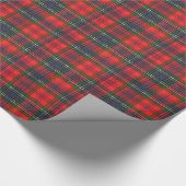 クラシックで赤い格子縞 ラッピングペーパー (角)