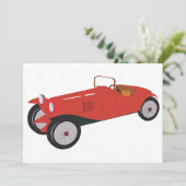 クラシックで赤い車の招待状 招待状 (スタンド正面)