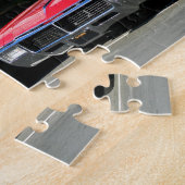 クラシックで赤い車 ジグソーパズル (側面)