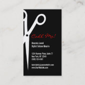 クラシックで赤く及び黒いサロンは垂直に用具を使います 名刺 (裏面)