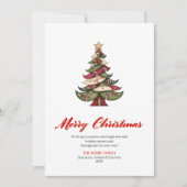 クラシックで遊び心のあるクリスマスツリーのグリーティングカード シーズンカード (正面)