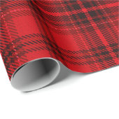 クラシックで陽気な格子縞|の赤 ラッピングペーパー (ロールコーナー)