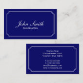 クラシックで青いカイロプラクターの名刺 名刺 (正面/裏面)