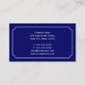 クラシックで青いカイロプラクターの名刺 名刺 (裏面)