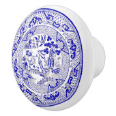 クラシックで青いヤナギのプレートのデザイン セラミックノブ (右)