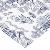 クラシックで青いヤナギの中国のデザイン ショートテーブルランナー (コーナー)