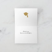 クラシックで青い卒業は感謝していしています サンキューカード (内部)