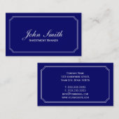 クラシックで青い証券引受業者の名刺 名刺 (正面/裏面)
