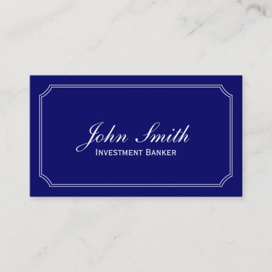 クラシックで青い証券引受業者の名刺 名刺 (正面)