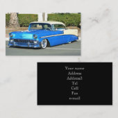 クラシックで青い車の名刺 名刺 (正面/裏面)