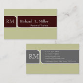 クラシックで高級なルクスの専門のブラウンのアース・カラー 名刺 (正面/裏面)