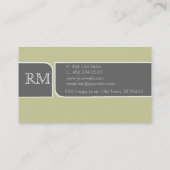 クラシックで高級なルクスの専門のブラウンのアース・カラー 名刺 (裏面)