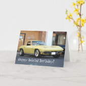 クラシックで黄色いVette カード (黄色い花)