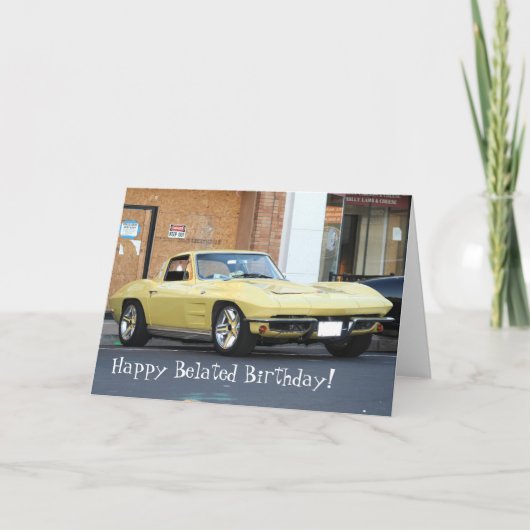 クラシックで黄色いVette カード (正面)