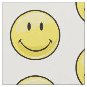 クラシックで黄色く幸せな顔 ファブリック (クローズアップ)