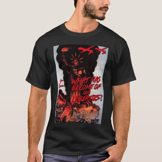 クラシックで黒いアンチ無人機のTシャツ Tシャツ (正面)