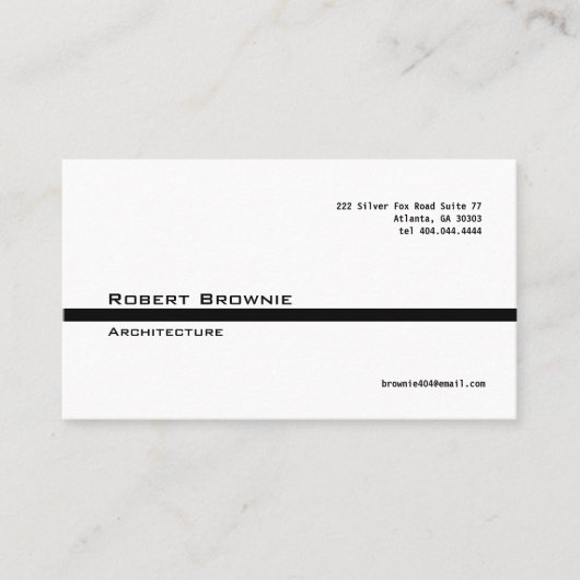 クラシックで黒いライン名刺 名刺 (正面)