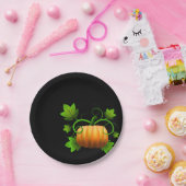 クラシックで黒い秋カボチャプレート ペーパープレート (パーティー)