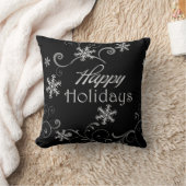 クラシックで黒く及び白いリバーシブルのクリスマスの枕 クッション (ブランケット)