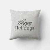 クラシックで黒く及び白いリバーシブルのクリスマスの枕 クッション (裏面)