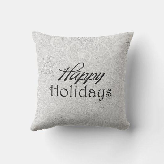 クラシックで黒く及び白いリバーシブルのクリスマスの枕 クッション (裏面)