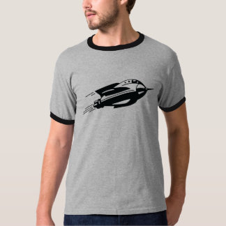 クラシックで黒く短いワイシャツ Tシャツ