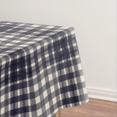 クラシックで黒く、クリーム色の格子縞 テーブルクロス (インサイチュ)