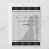 クラシックで、エレガントな結婚式招待状カードA001 招待状 (裏面)