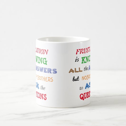 クラシックとおもしろい欲求不満引用文 コーヒーマグカップ (中央)