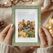 クラシックとエレガントギンガムの家族の写真 シーズンカード