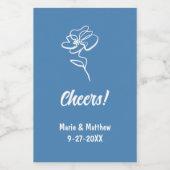 クラシックとエレガントフローラスケッチ ワインラベル (シングルラベル)