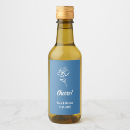 クラシックとエレガントフローラスケッチ ワインラベル