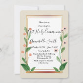 クラシックとエレガント洗練されたファーストホーリーコム 招待状 (正面)