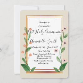 クラシックとエレガント洗練されたファーストホーリーコム 招待状