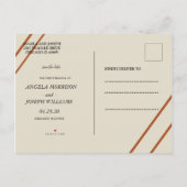 クラシックとエレガント洗練された保存日付 案内ポストカード (裏面)