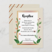 クラシックとエレガント洗練された披露宴 案内ポストカード (正面/裏面)