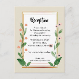 クラシックとエレガント洗練された披露宴 案内ポストカード