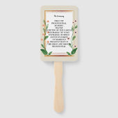 クラシックとエレガント洗練された結婚式 プログラム ハンドファン (裏面)