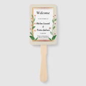 クラシックとエレガント洗練された結婚式 プログラム ハンドファン (正面)