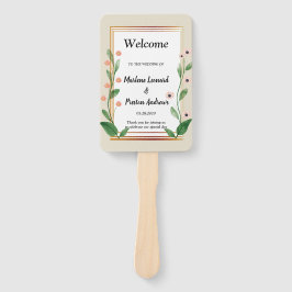 クラシックとエレガント洗練された結婚式 プログラム ハンドファン