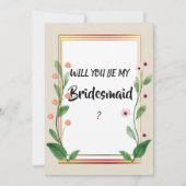 クラシックとエレガント洗練された花嫁 招待状 (正面)