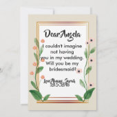 クラシックとエレガント洗練された花嫁 招待状 (裏面)